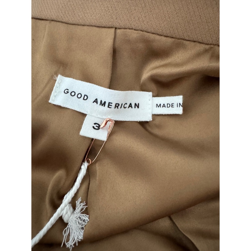 NWT Good American Luxe Suiting Sleeveless Blazer Dress Pecan Size 3 L EE - Picture 6 of 8